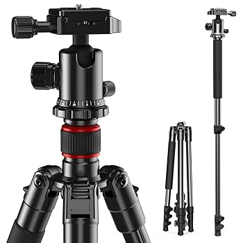 Amazon | 三脚カメラ アルミ製 一脚可変式 全高162cm一脚171cm